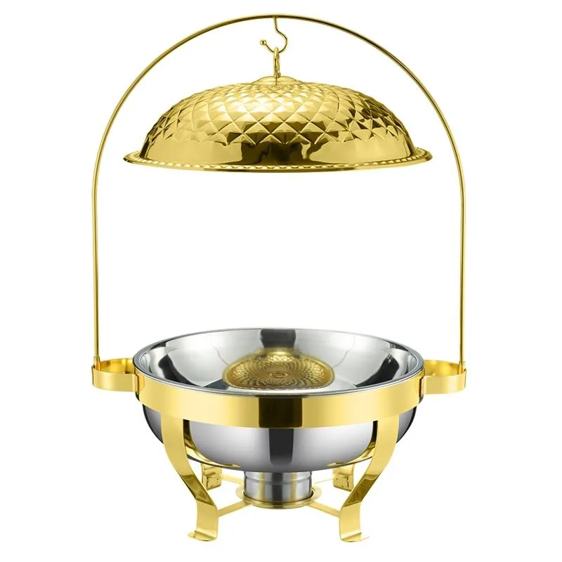 Wholesale gold diamond pattern chafing dish 4.5L