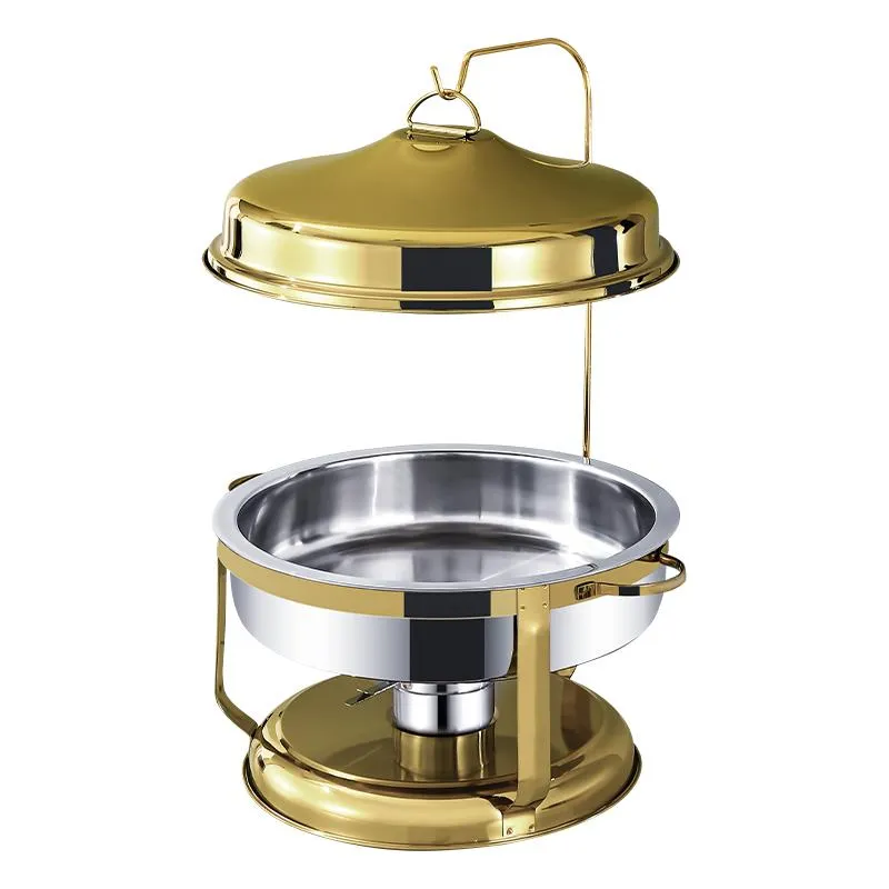 Wholesale gold round chafing dish 9L