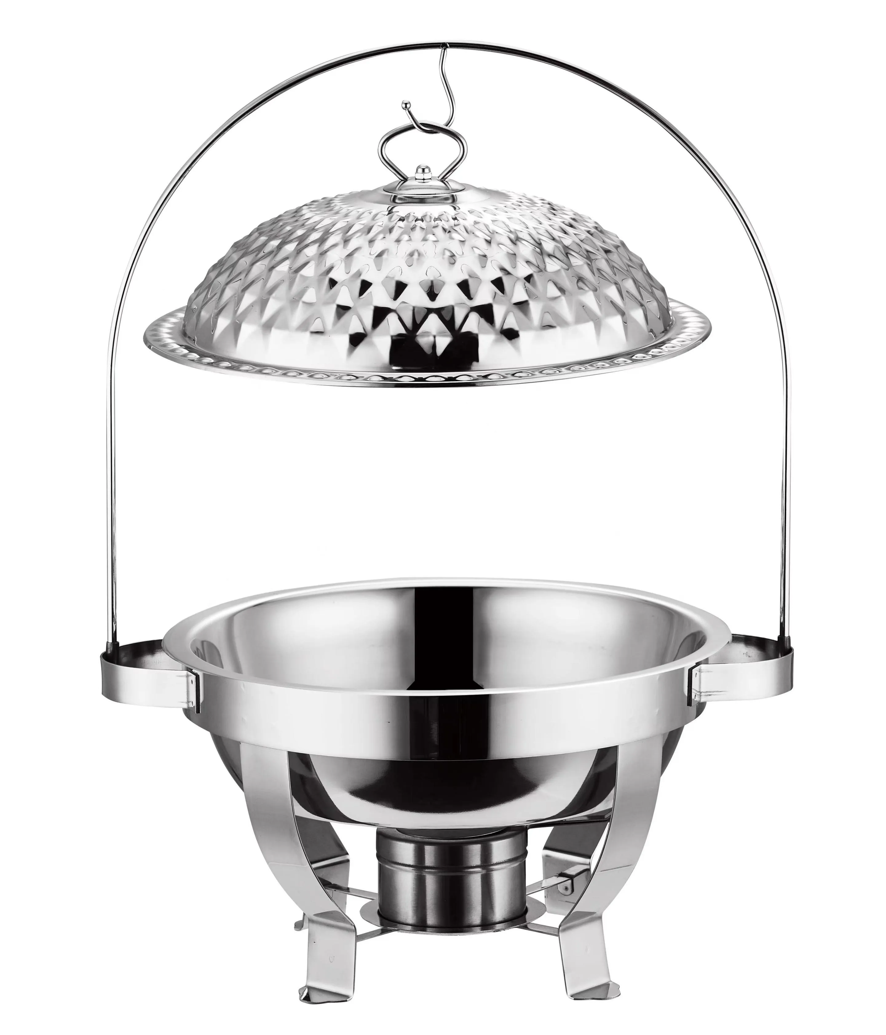 Wholesale silver diamond pattern chafing dish 4.5L