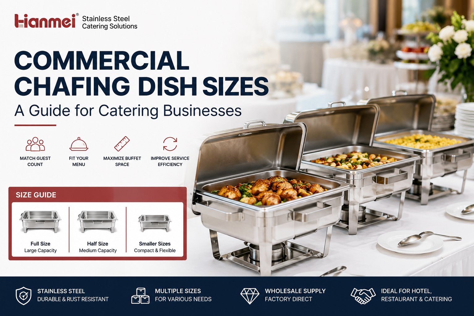 Tamaños de los calentadores de comida comerciales: una guía para empresas de catering