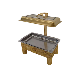 Recipiente rectangular para calentar comida a granel